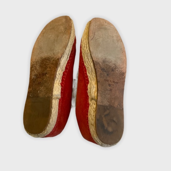 rag & bone red suede espadrille sneakers, size 37 - Picture 2 of 7